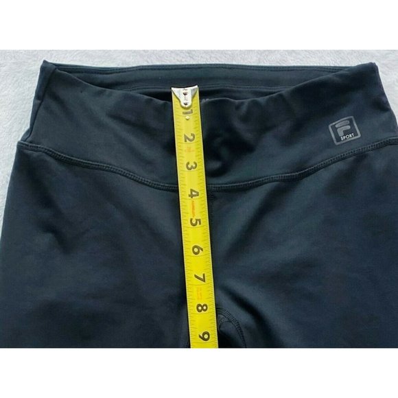 Fila Leggings - Black - Sport - XS - Capri - Key Pocket - Drawsting - Lowrise - Picture 4 of 9